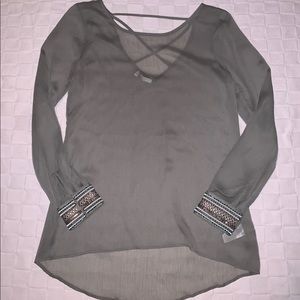 Olive green long sleeve shirt